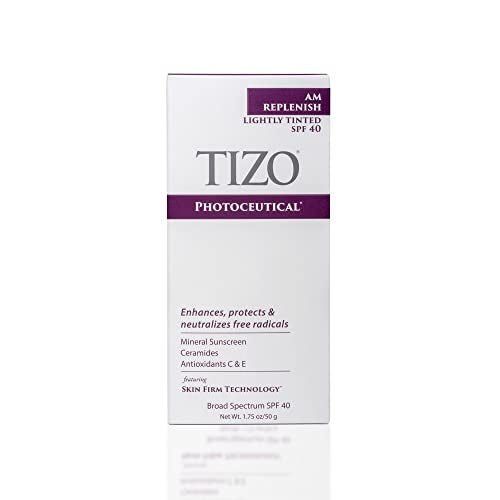 TIZO Photoceutical AM Replenish Lightly Tinted,  SPF 40, 1.75 Fl Oz