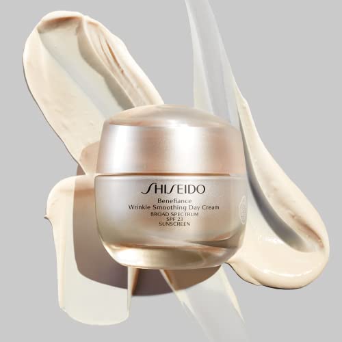 Shiseido Benefiance Wrinkle Smoothing Day Cream - 50 mL - Broad-Spectrum SPF 23 Anti-Aging Moisturizer - Visibly Corrects Wrinkles