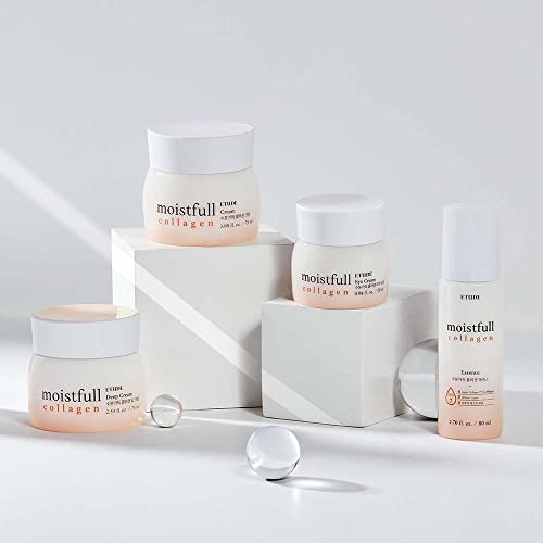 ETUDE Moistfull Collagen Cream (75ml) | Collagen Water Delivers Hydration To Make Your Skin Bouncy & Dewy | Soft And Adhering