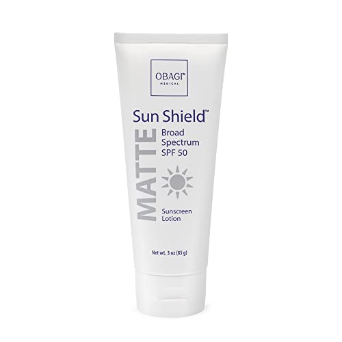 Obagi Sunscreen Sun Shield Matte Broad Spectrum SPF 50 Sunscreen, combines UVB absorption and UVA protection, 3 oz