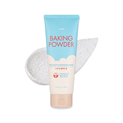 ETUDE Baking Powder B.B Deep Cleansing Foam , 5.4 .oz Perfect Cleansing and Peeling, Removes Pore Waste and Dead Skin Cells