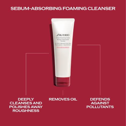 Shiseido Deep Cleansing Foam - 125 mL - Deeply Cleanses- For Oily to Blemish-Prone Skin