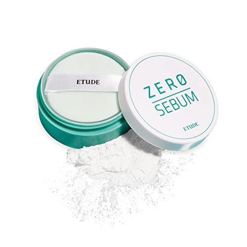 ETUDE Zero Sebum Drying Powder 4g New | Lightweight Oil Control No Sebum Loose Face Powder with 80% Mineral | Long Lasting for Setting or Foundation Makes Skin Downy