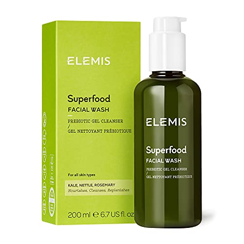 ELEMIS Superfood Revitalizing Facial Wash Daily Prebiotic Gel, Balances Skin for a Fresh Complexion( 6.7 Fl Oz)