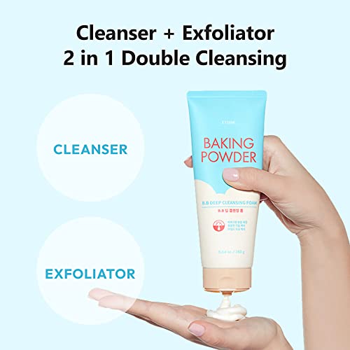 ETUDE Baking Powder B.B Deep Cleansing Foam , 5.4 .oz Perfect Cleansing and Peeling, Removes Pore Waste and Dead Skin Cells