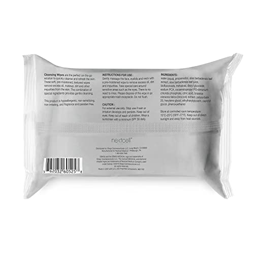 Obagi Medical On the Go Cleansing and Makeup Removing Wipes, 25 count