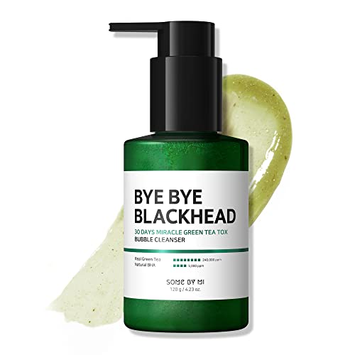 SOME BY MI Bye Bye Blackhead 30 Days Miracle Green Tea Tox Bubble Cleanser  4.23 Oz,