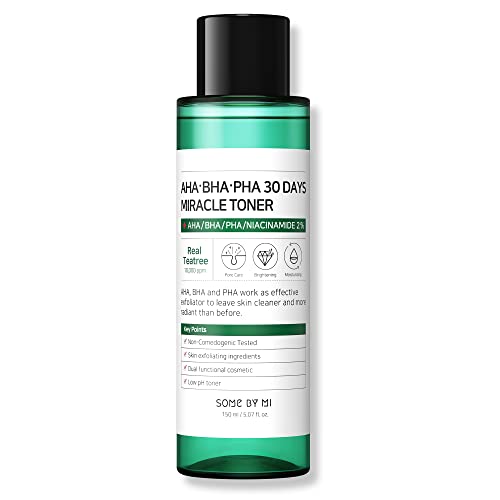 SOME BY MI AHA BHA PHA 30 Days Miracle Toner  5.07Oz, 150ml  Made from Tea Tree Leaf Water