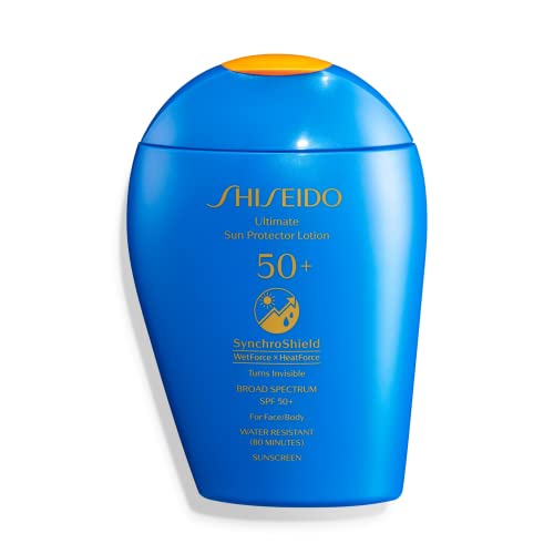 Shiseido Ultimate Sun Protector Lotion - 150 mL - Invisible Broad-Spectrum SPF 50+ Sunscreen for Face & Body - All Skin Types