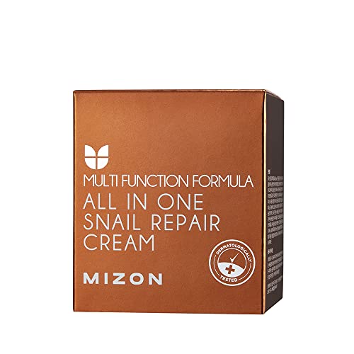 MIZON Snail Repair Cream Face Moisturizer with Snail Mucin Extract, All in One Recovery Cream