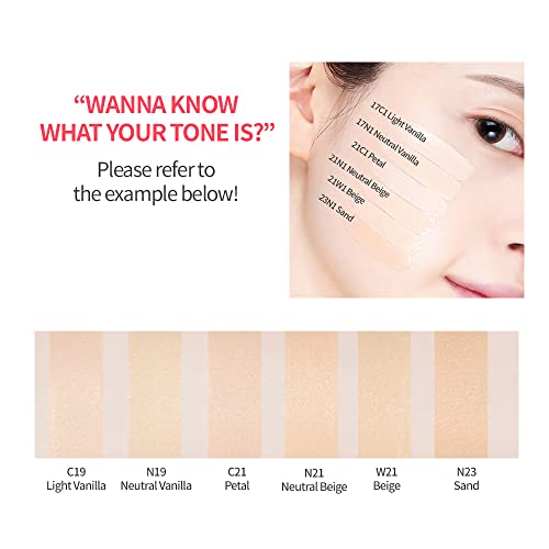 ETUDE HOUSE Double Lasting Cushion Glow (23N1 Sand) (21AD) | 24-Hours Lasting Cushion with a Radiant Natural Finish