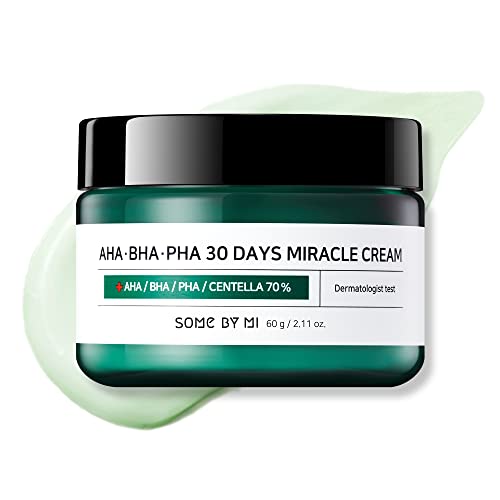 SOME BY MI AHA BHA PHA 30 Days Miracle Cream / 2.02Oz, 60ml / Mild Skin Barrier Cream for Sensitive Skin Korean Skincare