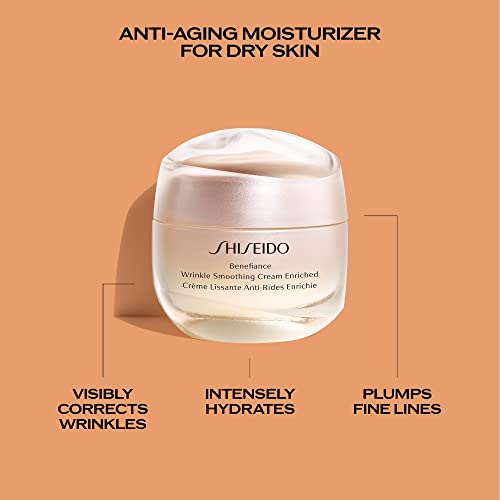 Shiseido Benefiance Wrinkle Smoothing Cream Enriched - 50 mL - Anti-Aging Moisturizer for Dry to Very Dry Skin