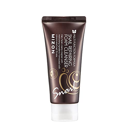 MIZON Snail Repairing Foam Cleanser Face Wash for Pores and Blackhead Moisturizing Formula