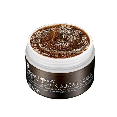 MIZON Honey Black Sugar Exfoliating  Scrub for Silky Skin, Moisturizing for Soft Skin, Removes Skin Cells.