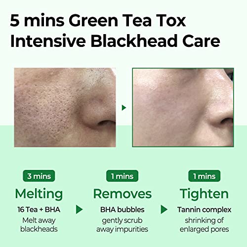 SOME BY MI Bye Bye Blackhead 30 Days Miracle Green Tea Tox Bubble Cleanser  4.23 Oz,