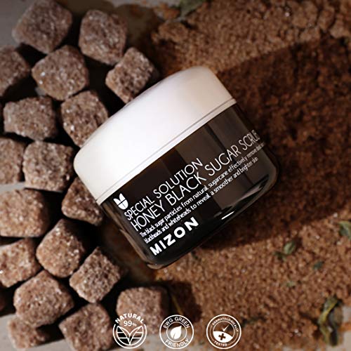 MIZON Honey Black Sugar Exfoliating  Scrub for Silky Skin, Moisturizing for Soft Skin, Removes Skin Cells.